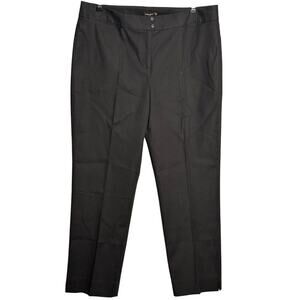 J McLaughlin Sz 14 Straight Leg Black Slacks Stretchy minimalist career work USA